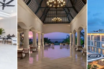 Dari kiri: tampak luar Casa Wina Kuta by The Wina Resorts, Jumeirah Bali, Holiday Inn Express Baruna Bali By IHG